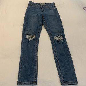 High waisted skinny jeans